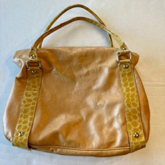 Pulicati Italian Leather bag with snakeskin handles and trim - Picture 5 of 10
